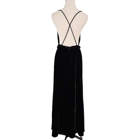 Ulla Johnson Lavinia Gown Black Velvet Open Back Black Tie Formal Party Size 00 - Picture 8 of 16